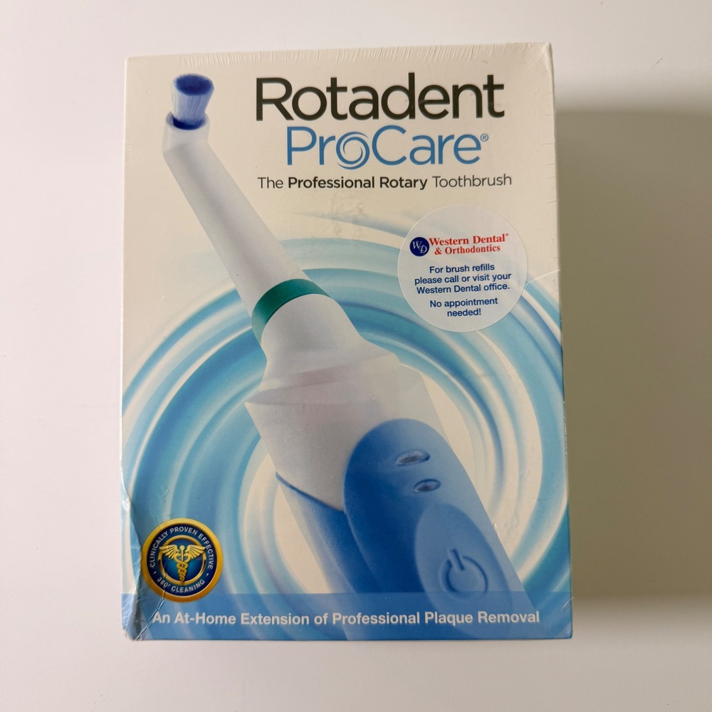 Rotadent ProCare Professional Rotary Toothbrush Blue White New Sealed